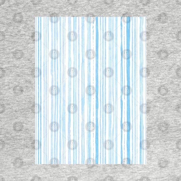 pastel striped pattern brush strokes. blue linen textured by Anik Arts